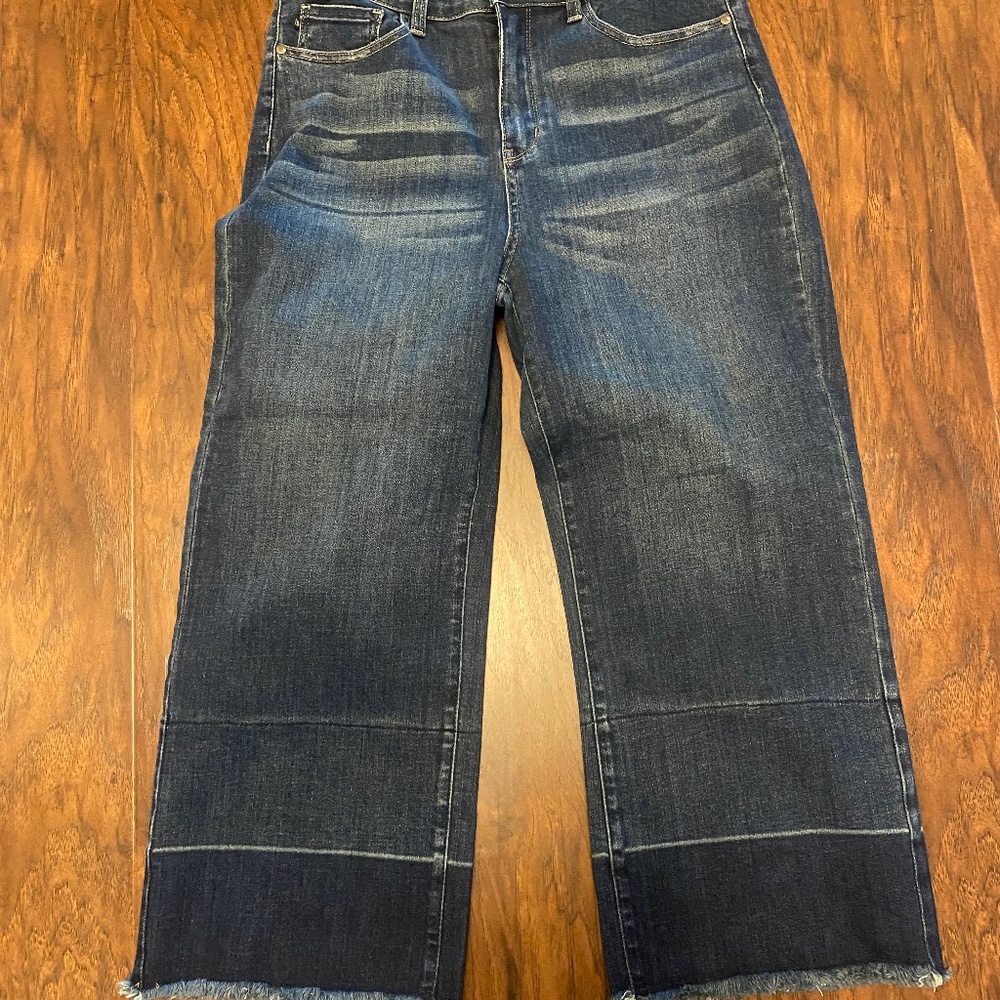 Judy Blue High Waist Wide Leg Crop W/ Wide Release Hem - Size - 15/32